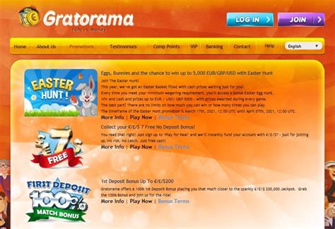 Italia: Gratorama €7 free + up to €200 match bonus Play Now.